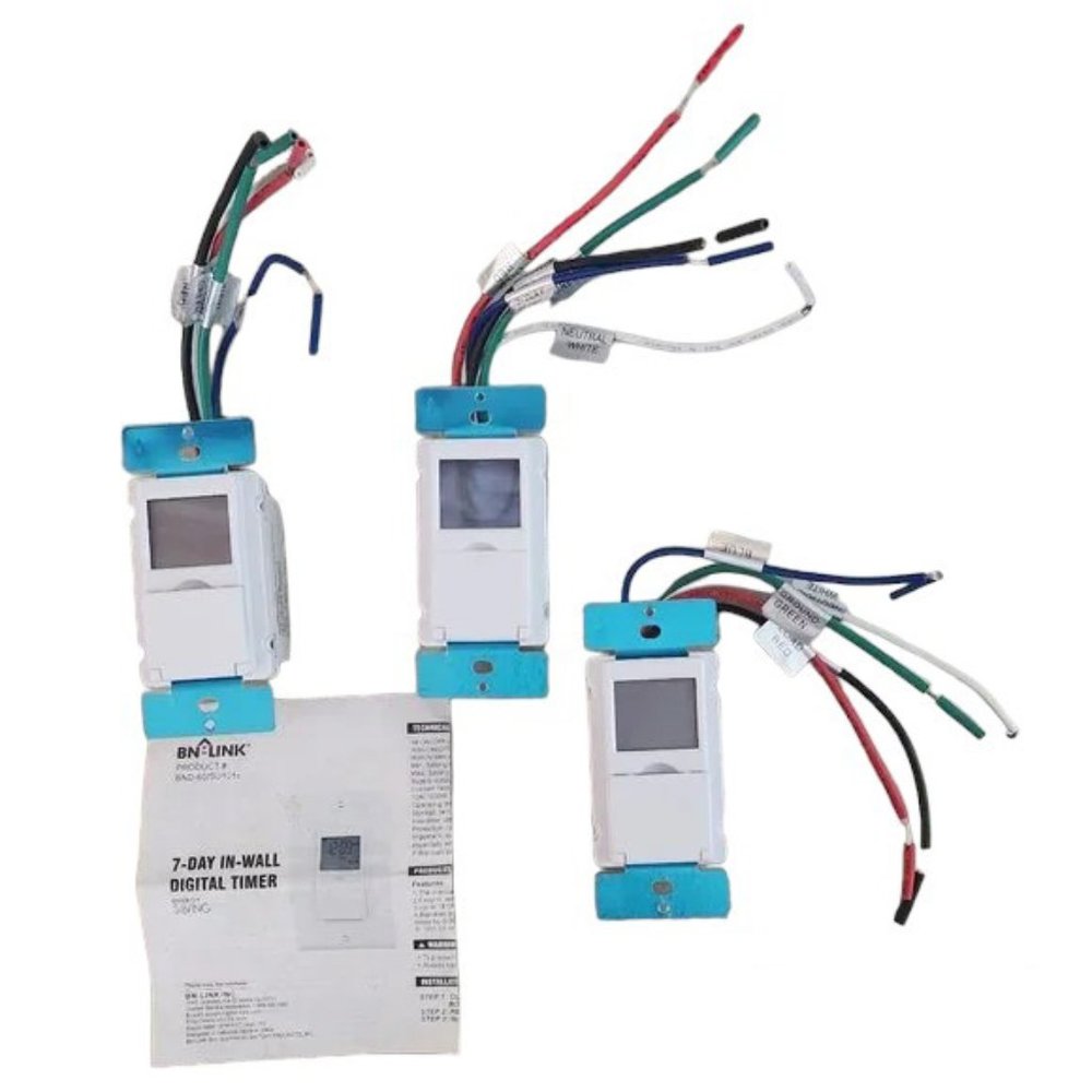 BN-LINK 7 Day Programmable In-Wall Timer Switch Digital (3)